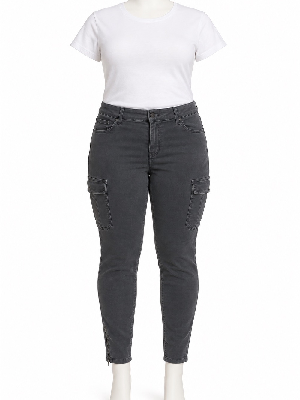 American Eagle Women’s XL Charcoal Gray Cargo Skinny Jeans